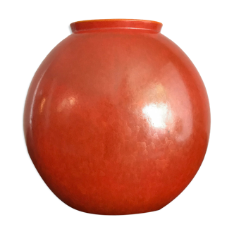 Vase en céramique orange Italien Guido Andloviz, années 1940