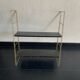Vintage 1960 String wall shelf black gold - 58 x 49 cm