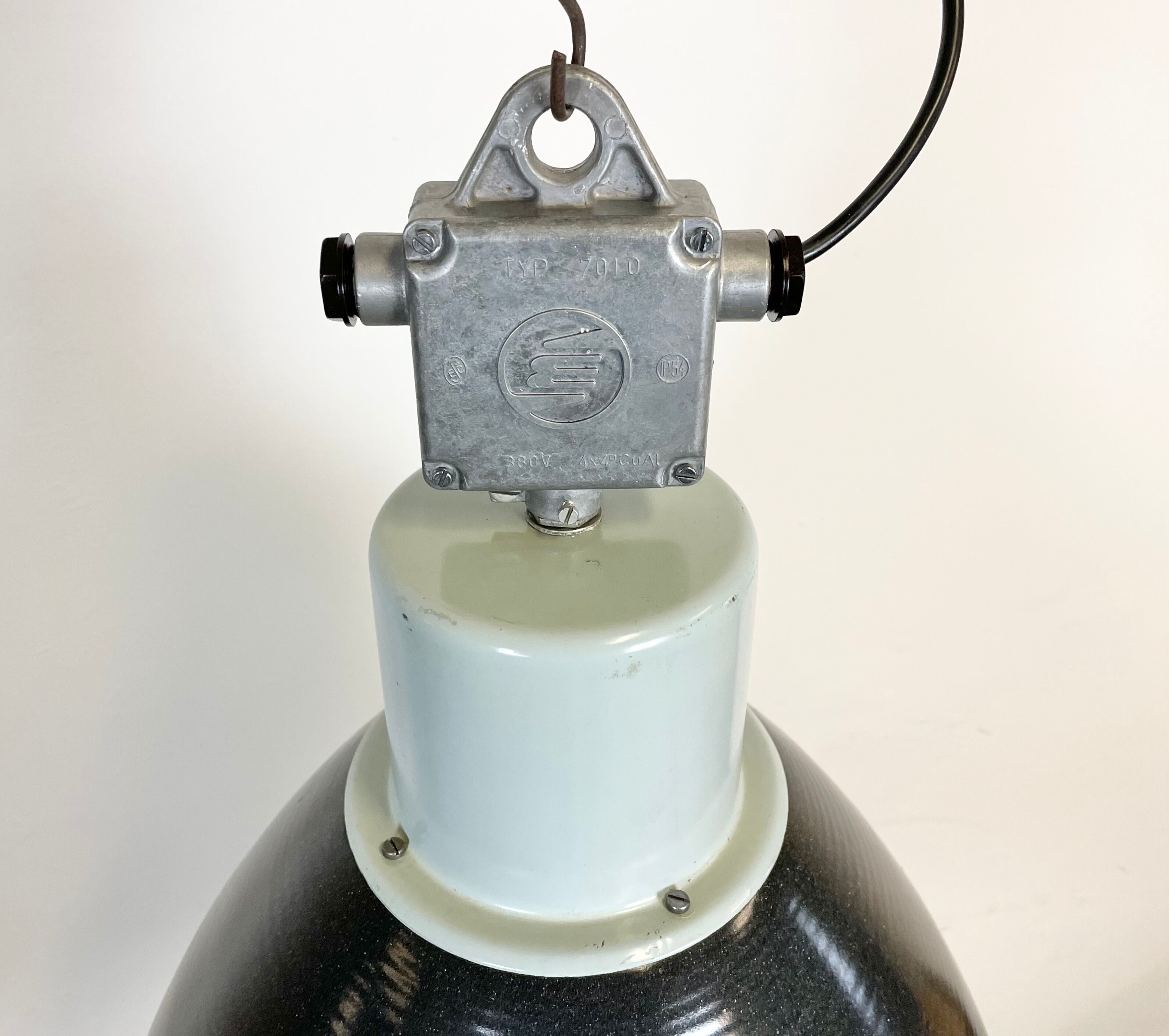 Large Industrial Enamel Factory Pendant Lamp from Elektrosvit, 1960s