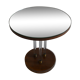 Art deco pedestal wood, glass and brass