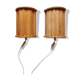 2 vintage 80'S Ikea wooden wall lights