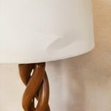 Twisted wooden lamp