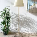 Vintage bronze and brass tripod floor lamp from the 1960s/70s – Adjustable height 190 cm