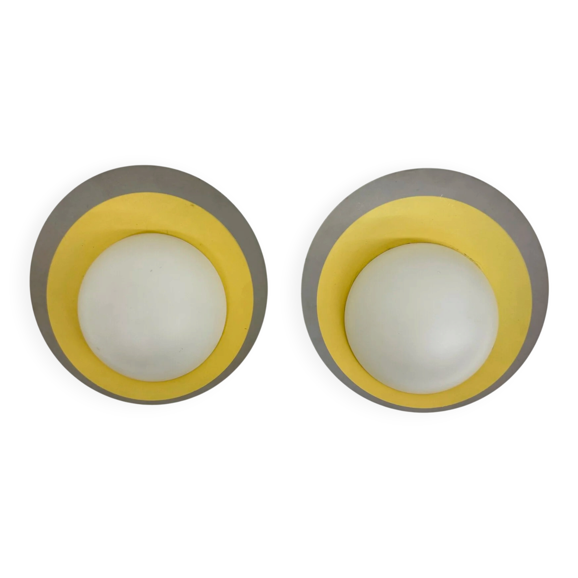 Pair of 2 Kaiser Leuchten wall lamps sconce, 1950s
