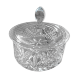 Sucrier en verre moulé ancien vintage dp0421004