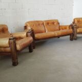 Brutalist Leather Lounge