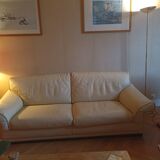 Roche Bobois 3-seater leather sofa