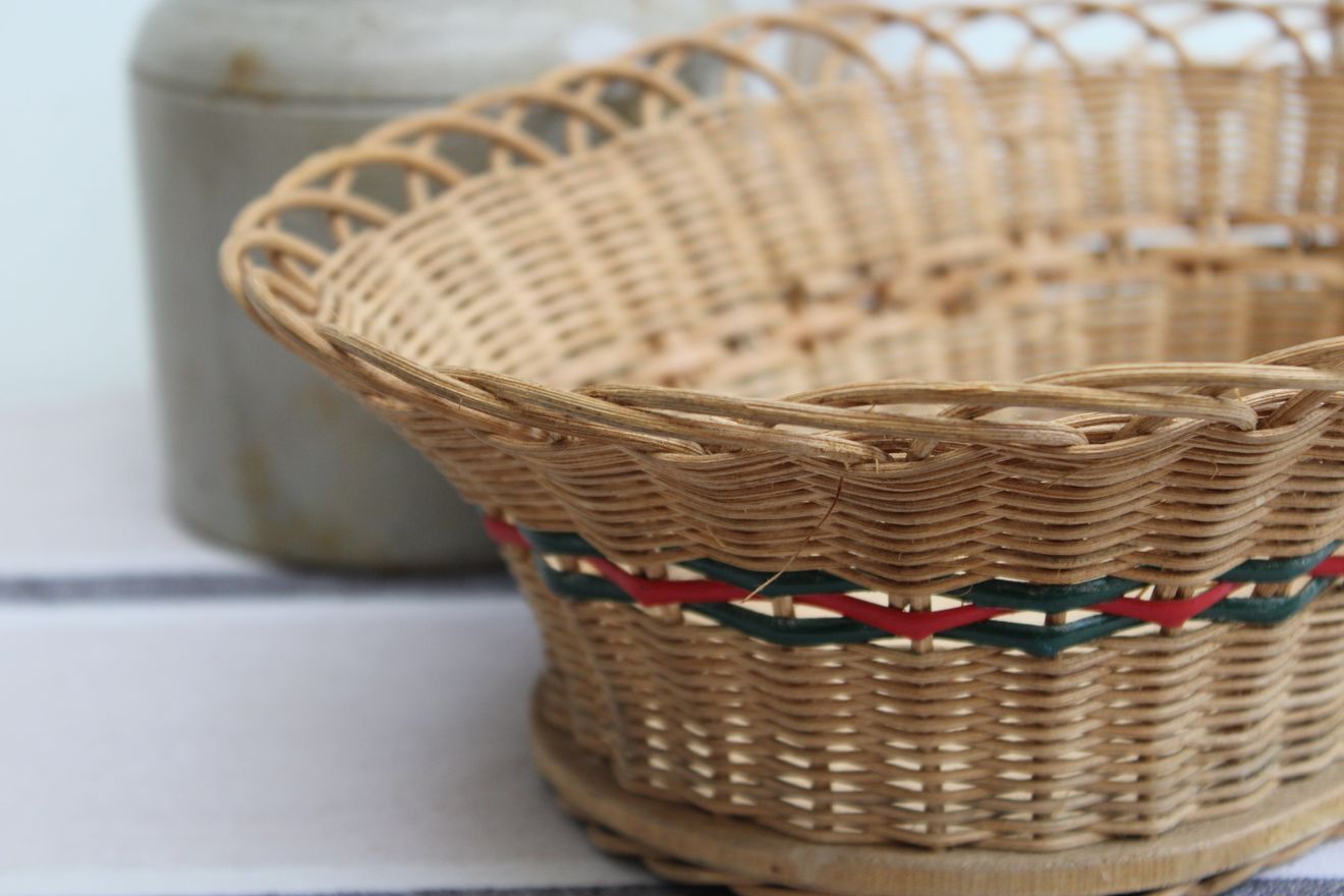 Vintage wicker basket