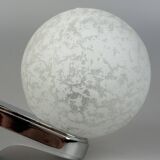 60s 70s Wall Lamp Globe Lamp Chrome & Glass German Space Age Design