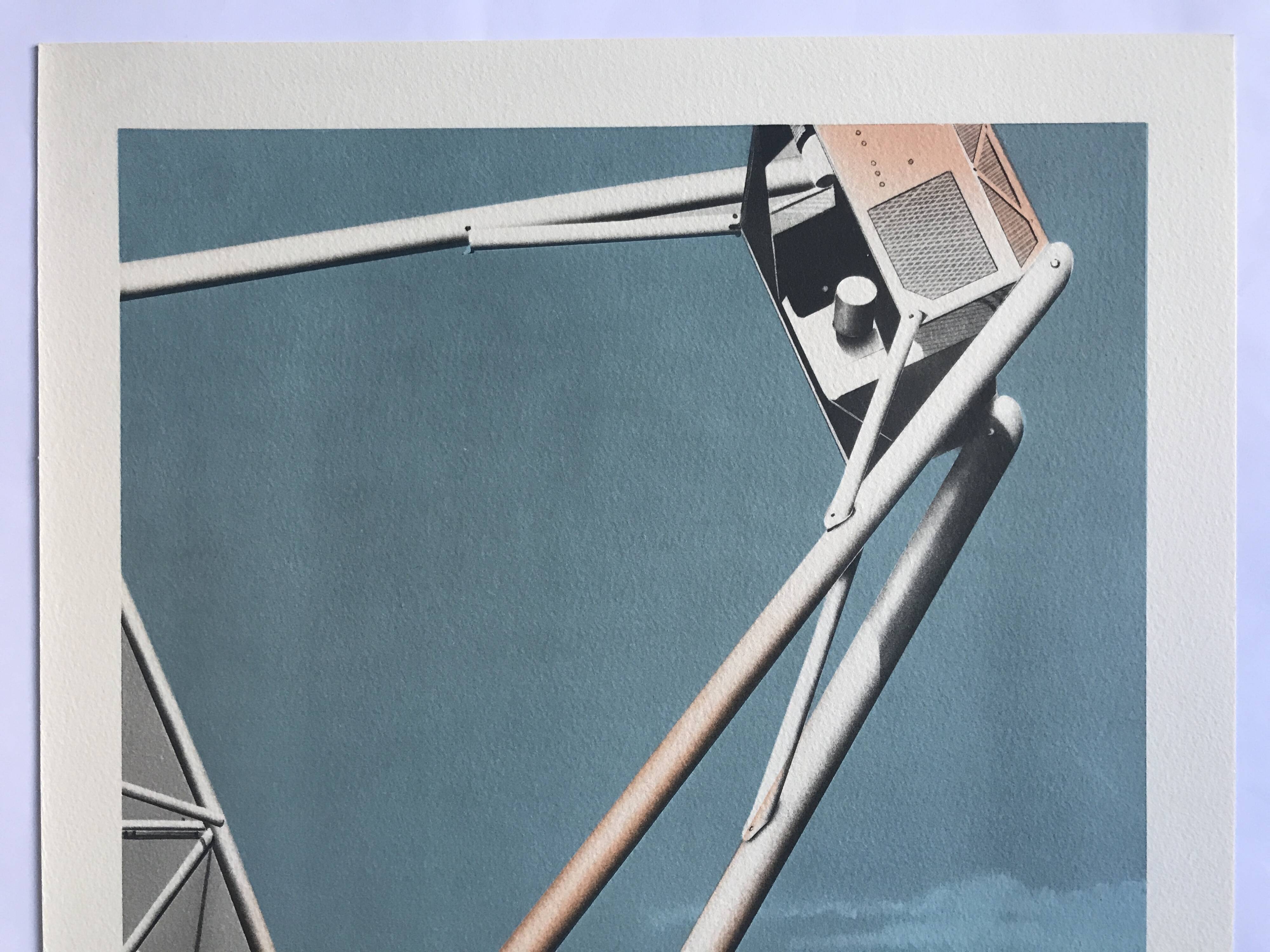 Set of 4 original lithographs by Peter Klasen, 1978. The air.