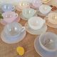 Set of 10 cups and under cups harlequin Arcopal France - vintage