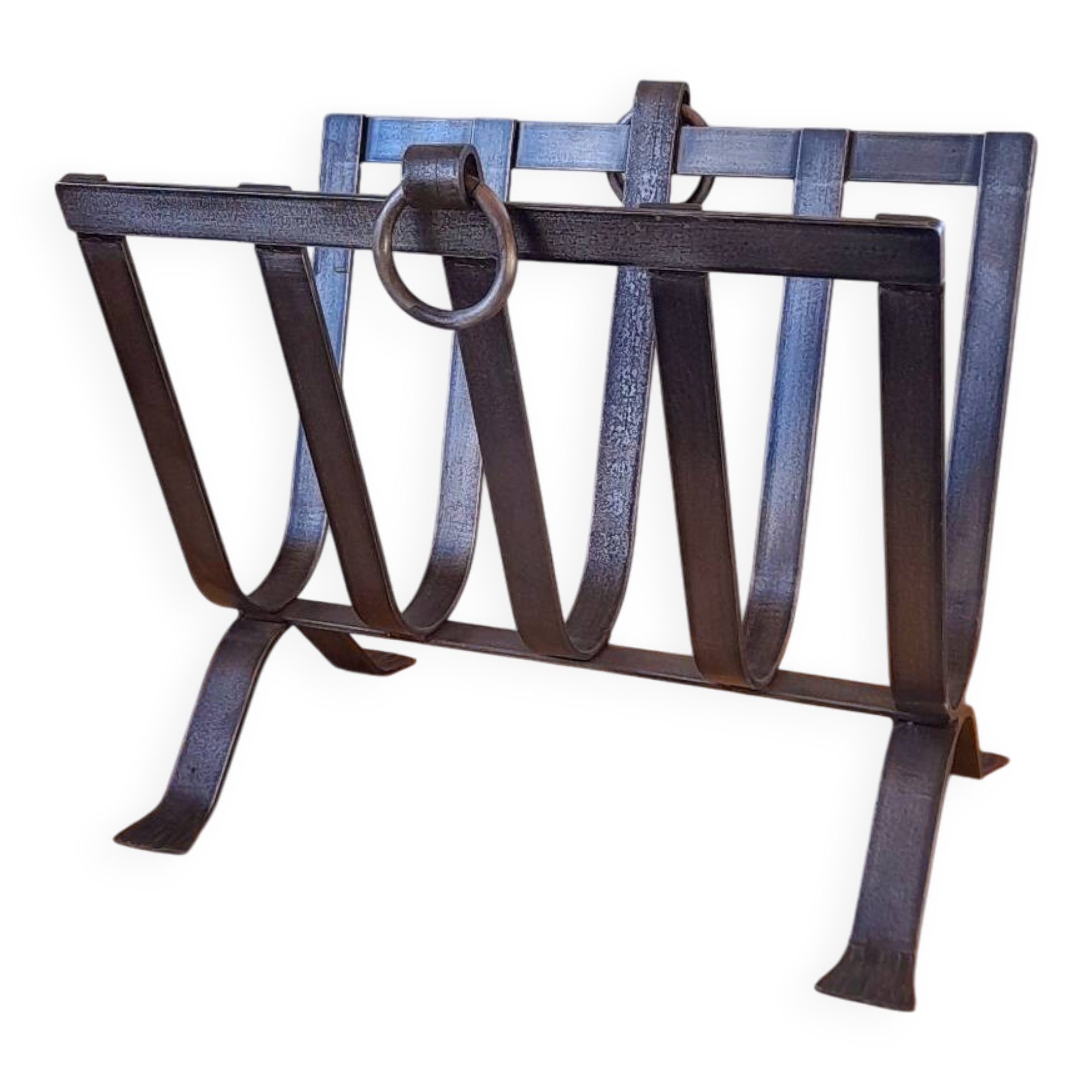 Brutalist magazine rack