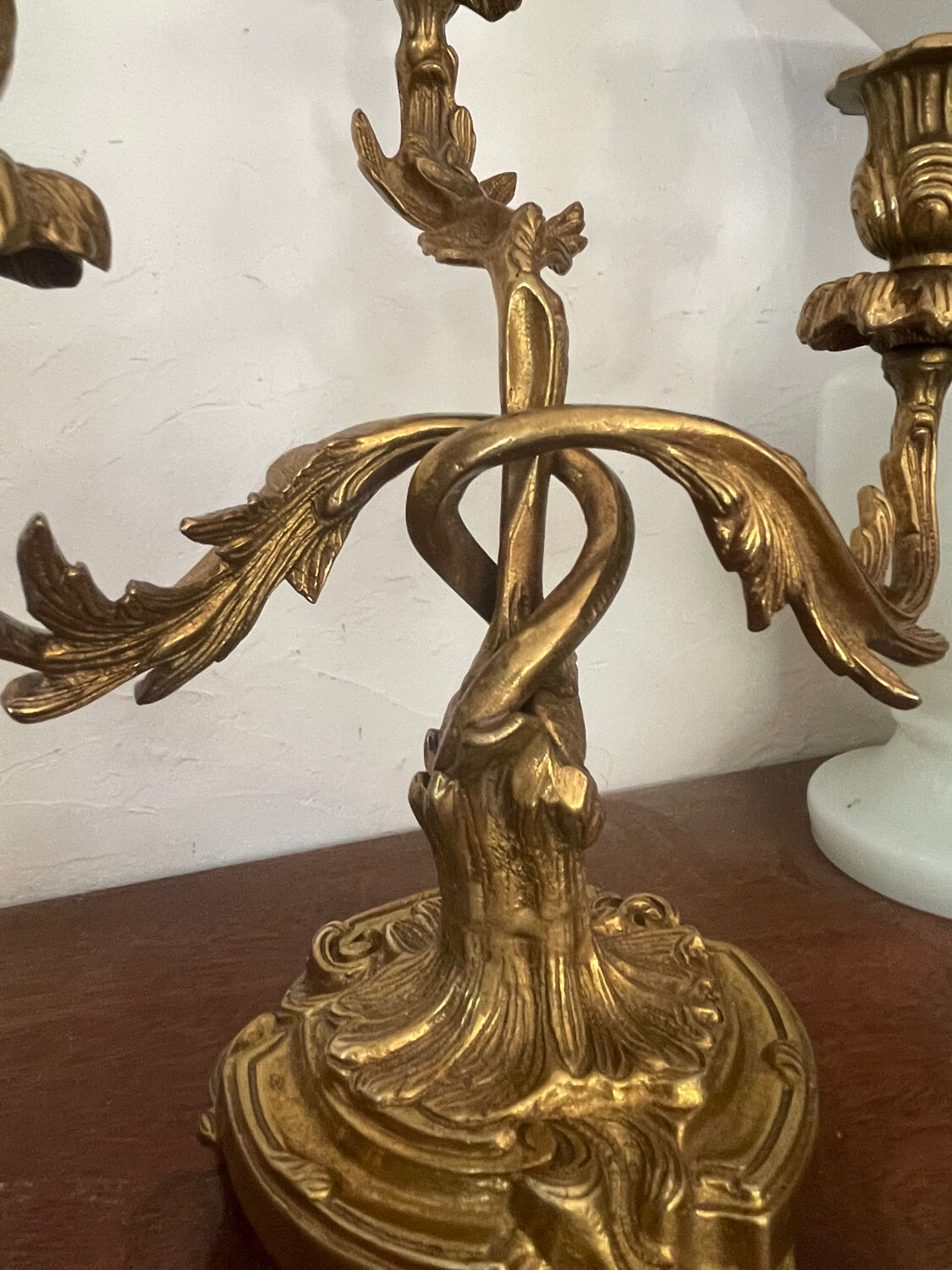 Pair of bronze candlesticks