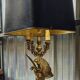 Very large Empire lamp / Egyptian Revival in gilded bronze with an eagle.