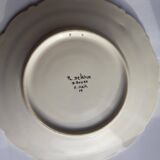 Decorative plate from Rouen signed René DELARUE