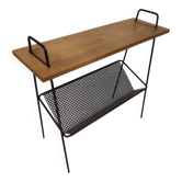 Porte revue vintage métal bois