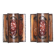 Brutalist wall sconces by Accolay in copper and resin, 1960s.