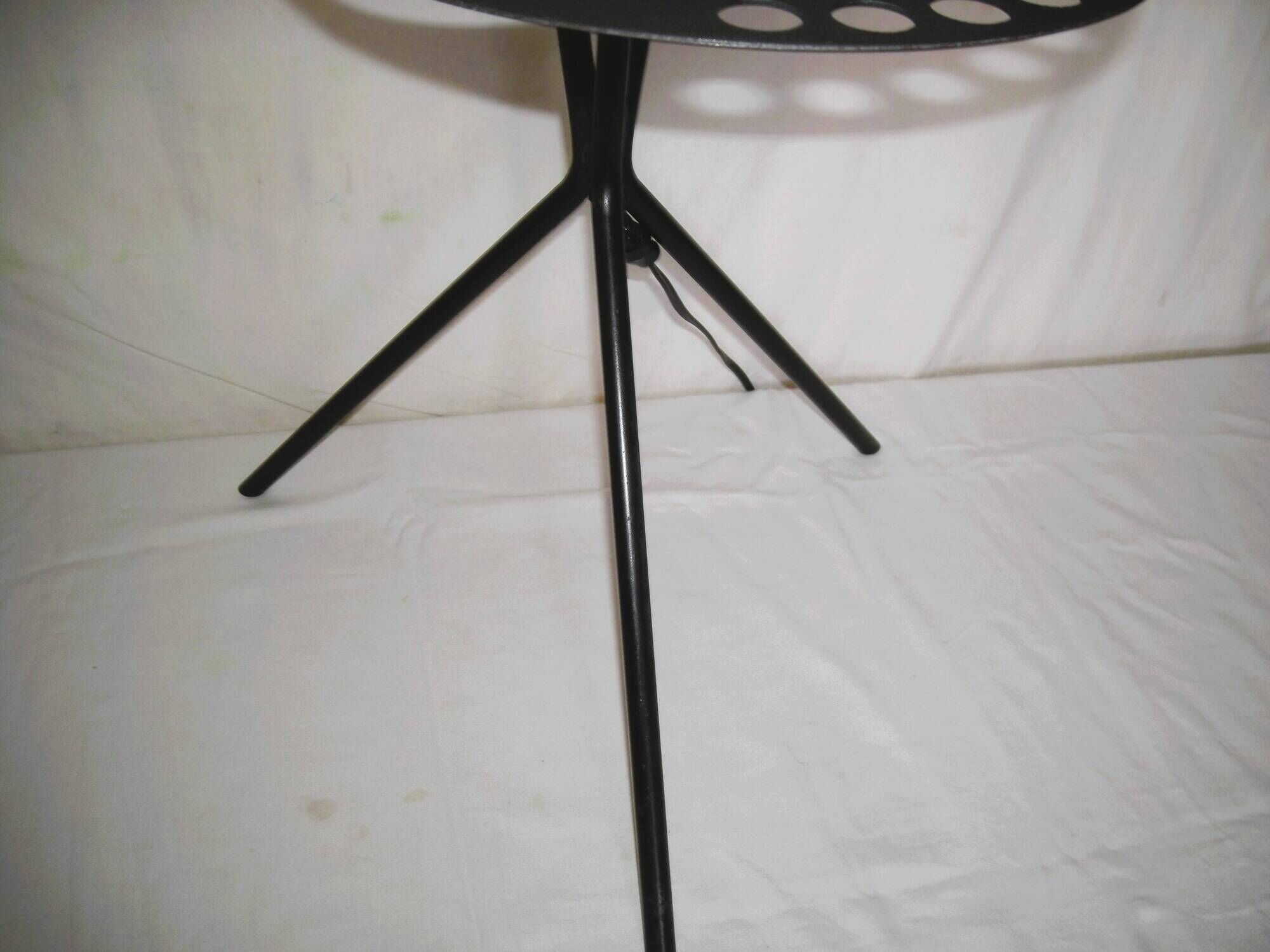 Tripod floor lamp with shelf from the 1950s.