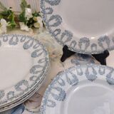 6 Saint Amand plates, Colbert model