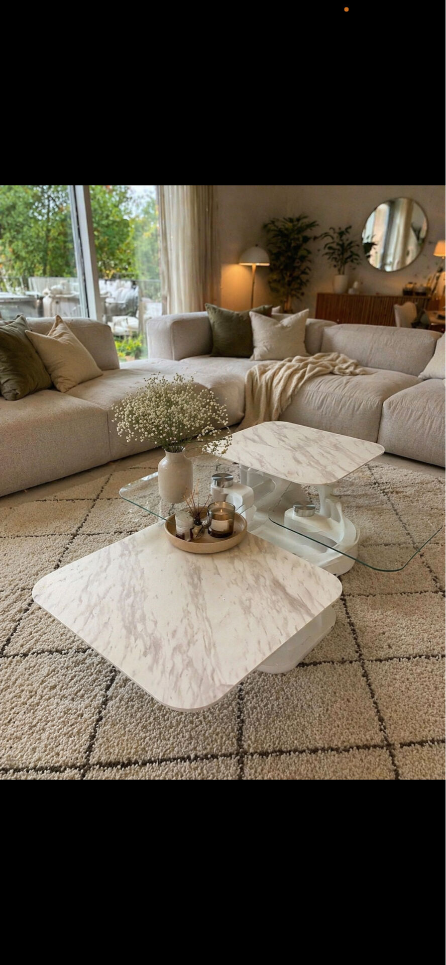 Marble coffee table