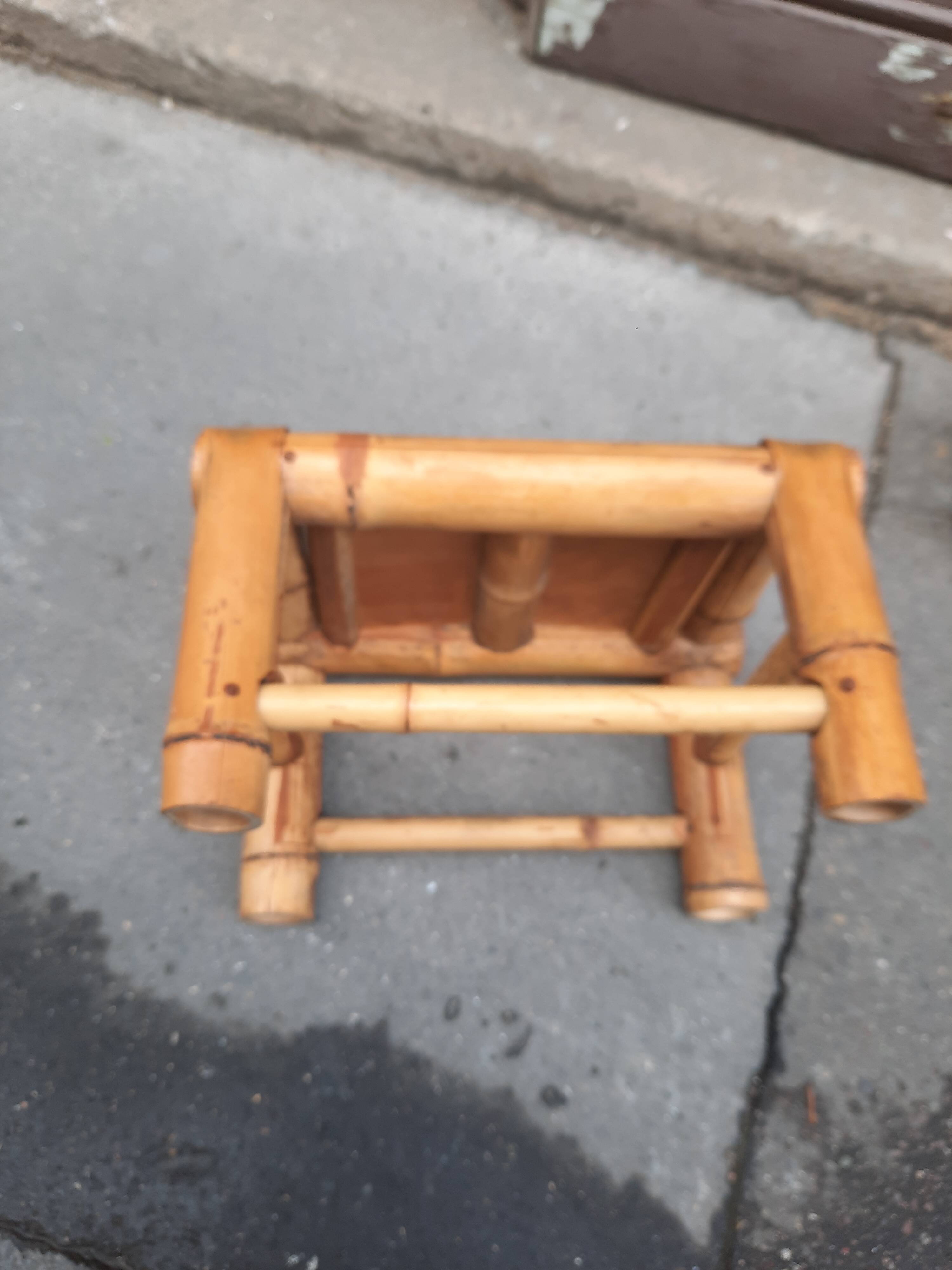 Set of two bamboo plant holders