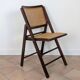 Chaise pliante vintage cannée