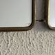 Vintage 1960 triptych mirror barber hairdresser Japonese style - 25 x 60 cm