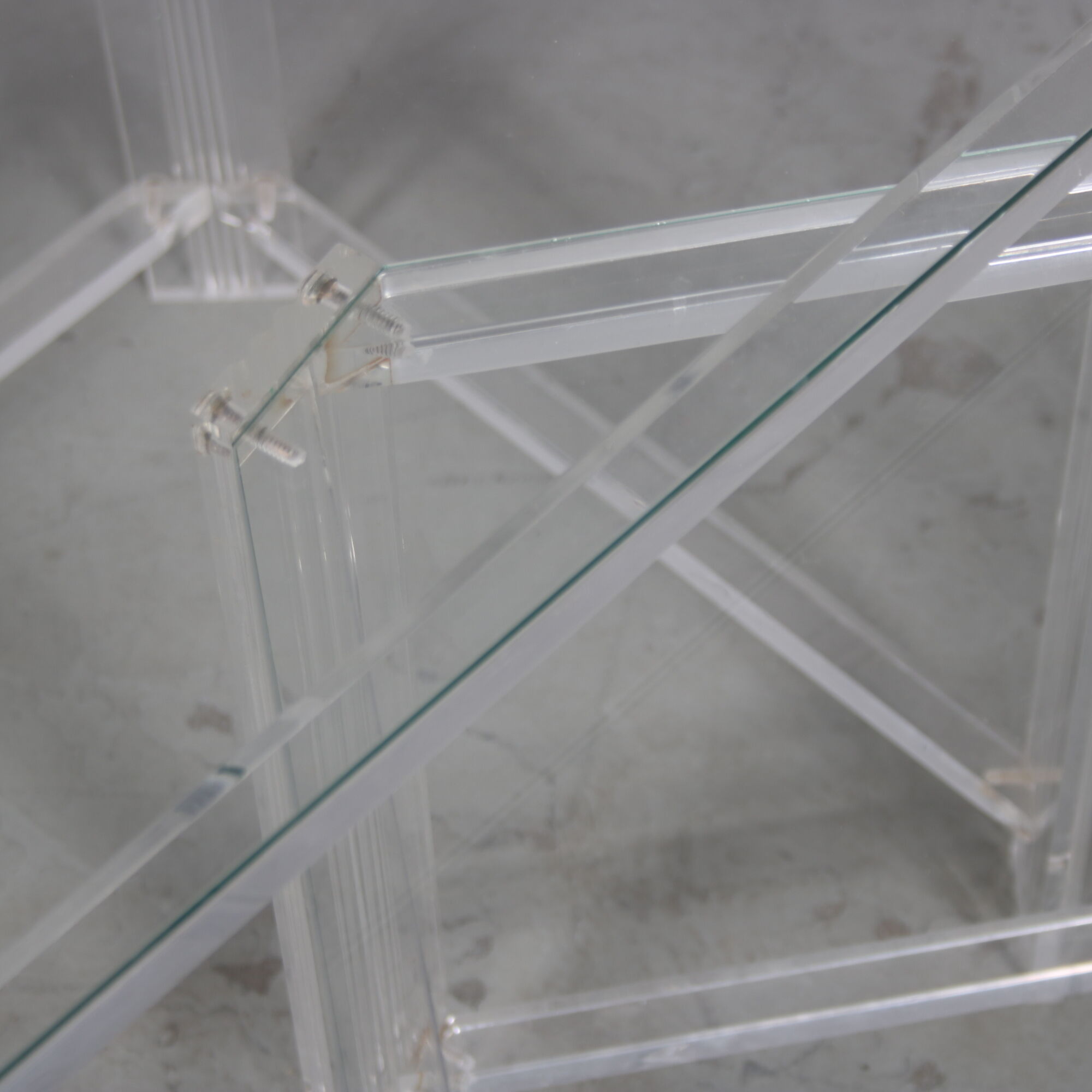 1970s Pair of acrylic nesting tables from Italy