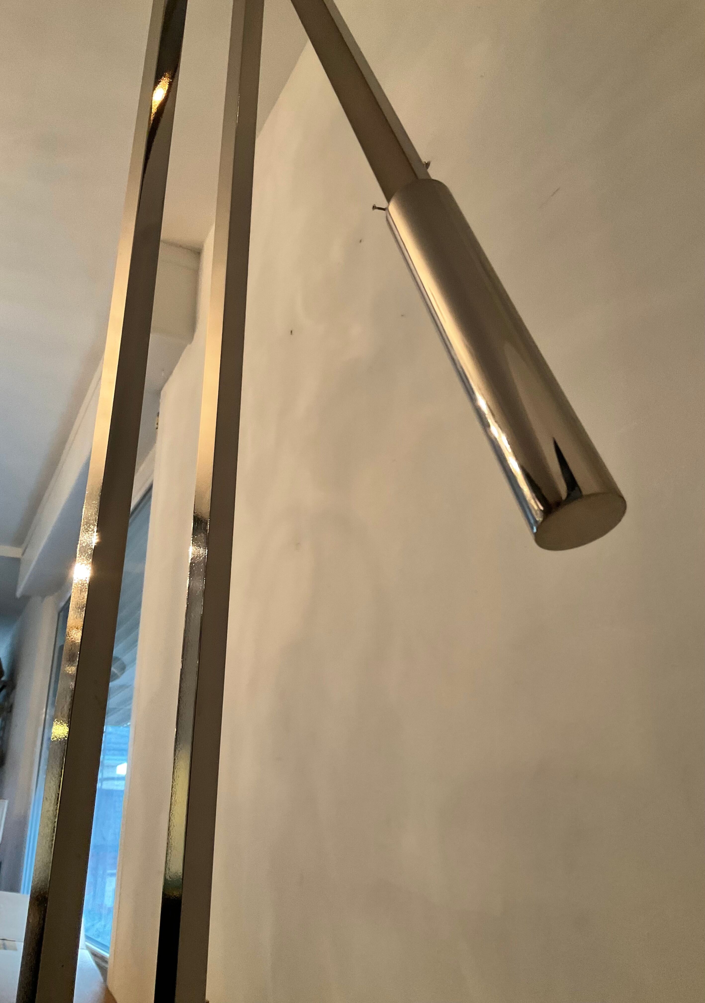 Deknudt brass floor lamp from the 60s