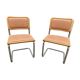 Paire de chaises de Marcel Breuer Cesca B32 skaï 1960