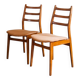 2 vintage Scandinavian wooden chairs from the 1960s.