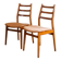 2 vintage Scandinavian wooden chairs from the 1960s.