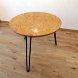 Living room, wood and metal legs table