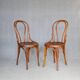 2 Fischel bistro chairs N°18 1/2, circa 1910, wooden seat.