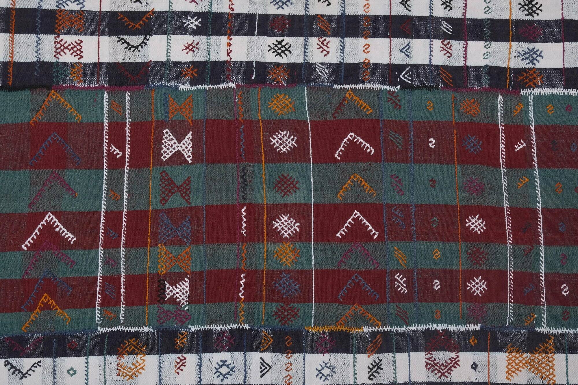 Vintage Turkish kilim, handwoven, 149x263 cm.