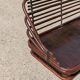 Canapé Mid Century Modern en bambou et cuir par Vivai del Sud