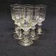 6 old cut glass liqueur glasses mirabeau model
