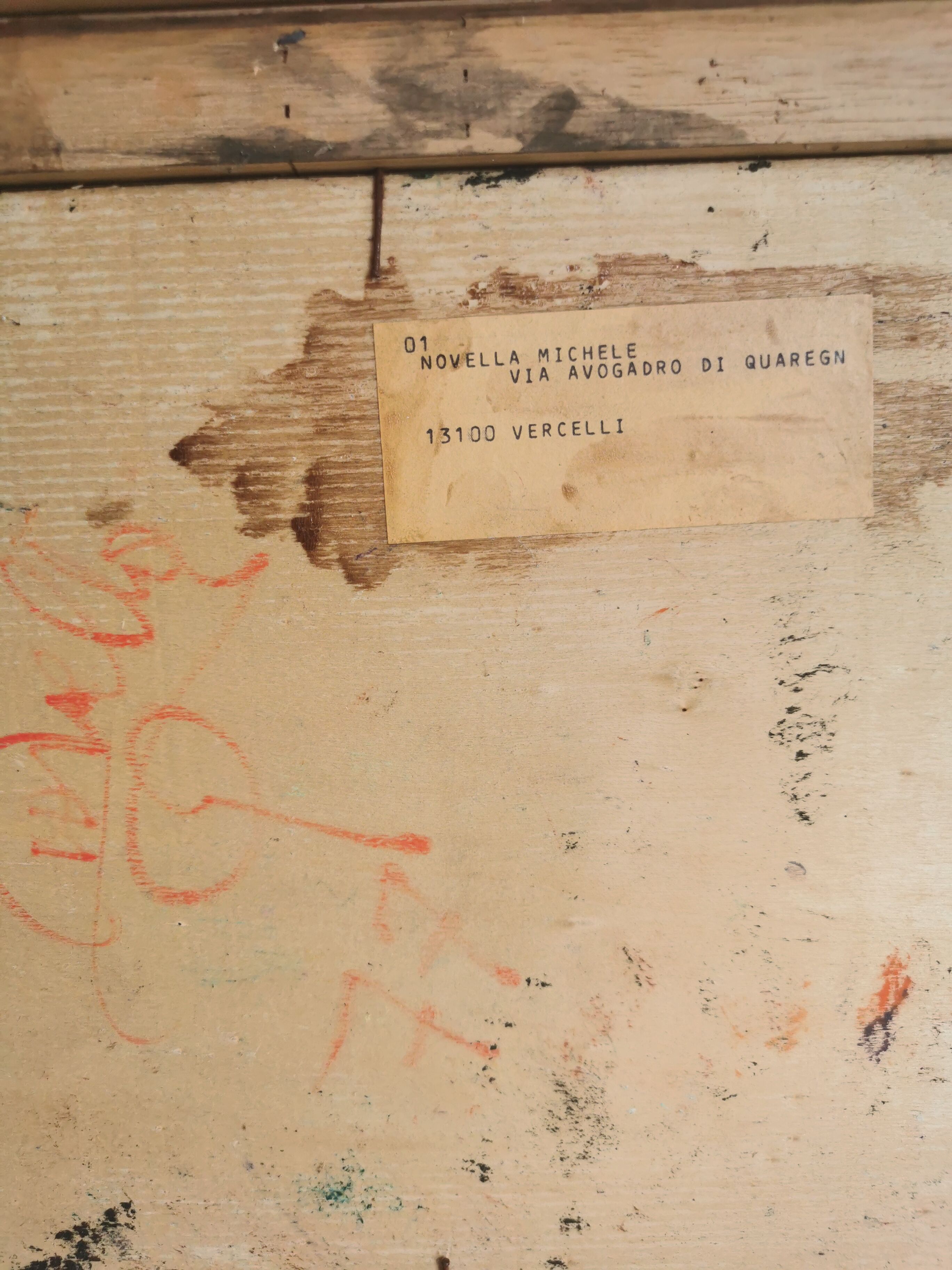 Modern painting, oil on wood panel, color and movement