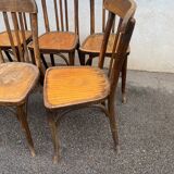 Set of 7 bistro chairs 1930