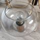 Pair of matching brass and bakelite chandeliers, 3 and 5 branches, 70s milk