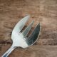 12 silver metal oyster forks art nouveau decorations
