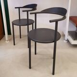 Pair of Starck chairs, Hashwood model, 3 Suisses edition, 1987