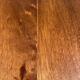 Mid-century coffee table with tapered legs.