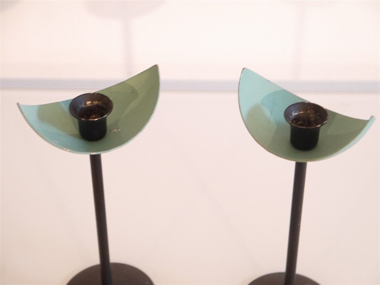 Pair of vintage Scandinavian candle holders 1970