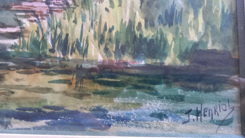 Old painting, auarelle undergrowth