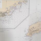 Ancient marine map of Lanzarotte and Fuerteventura Islands