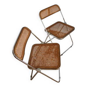 2 chaises plia rotin