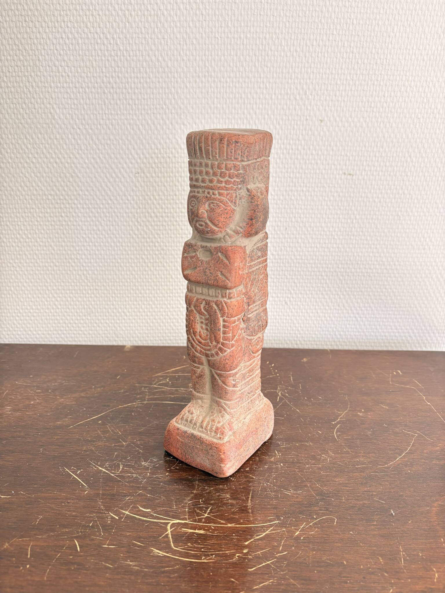 Ancient Atlantean Sculpture from Tula, Toltec Mexico, Terracotta Pottery