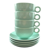 Lot 4 tasses vert amande