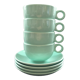 Set of 4 almond green cups